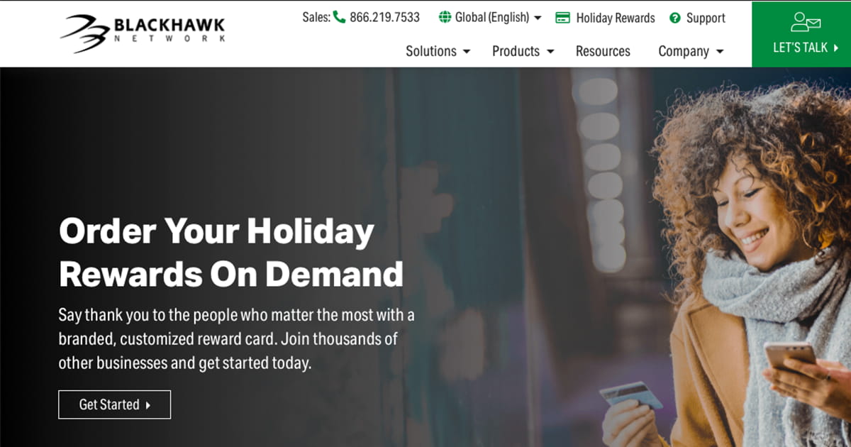 Blackhawknetwork - an online platform to say thank you to the people who matter the most with a customized reward card.