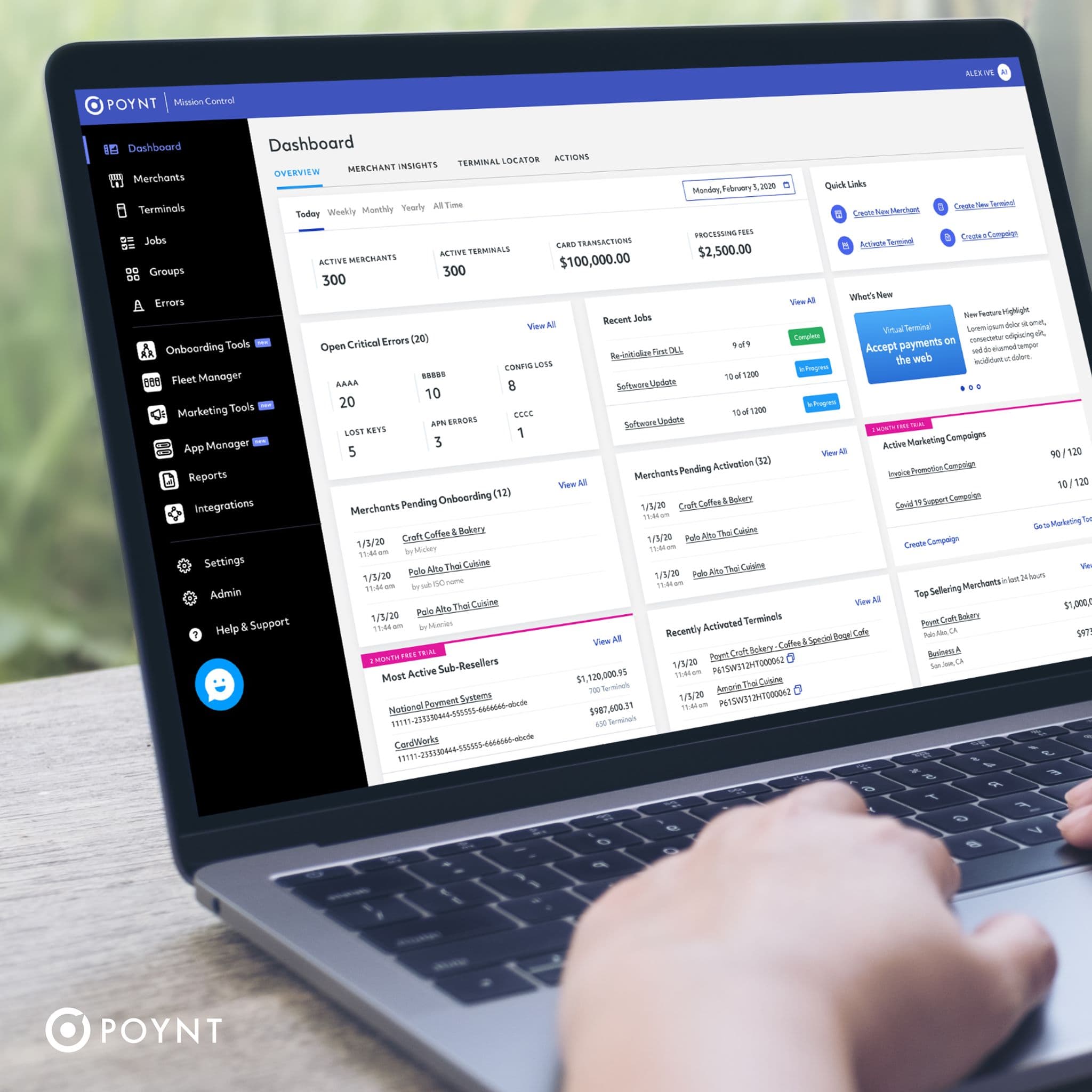 Poynt dashboard