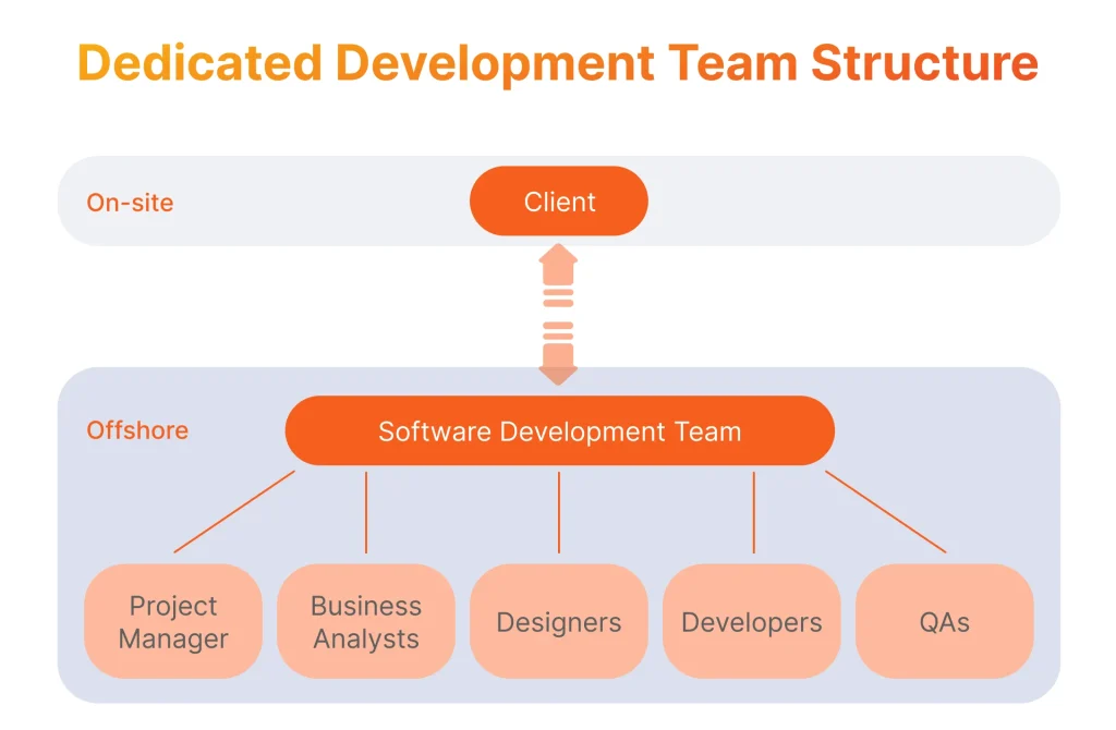Dedicated development team structure